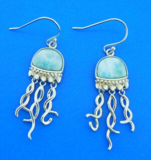 sterling silver jellyfish earrings