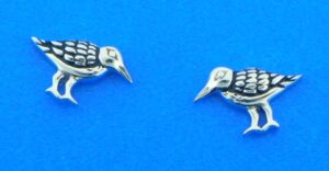 sterling silver sand piper earrings