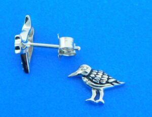 sterling silver sand piper earrings