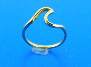 gold plated sterling silver wave ring