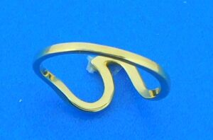 gold plated sterling silver wave ring