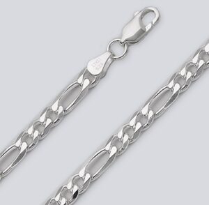 sterling silver figaro link chain