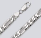 sterling silver figaro link chain