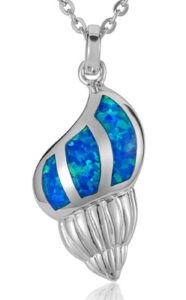 sterling silver conch shell pendant