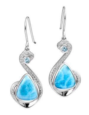 sterling silver larimar earrings