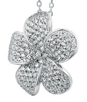 sterling silver plumeria pendant