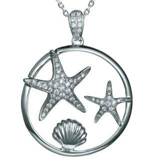 sterling silver starfish pendant