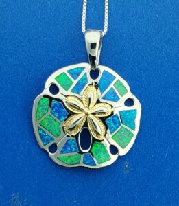 Kovel Sand Dollar Pendant, Sterling Silver