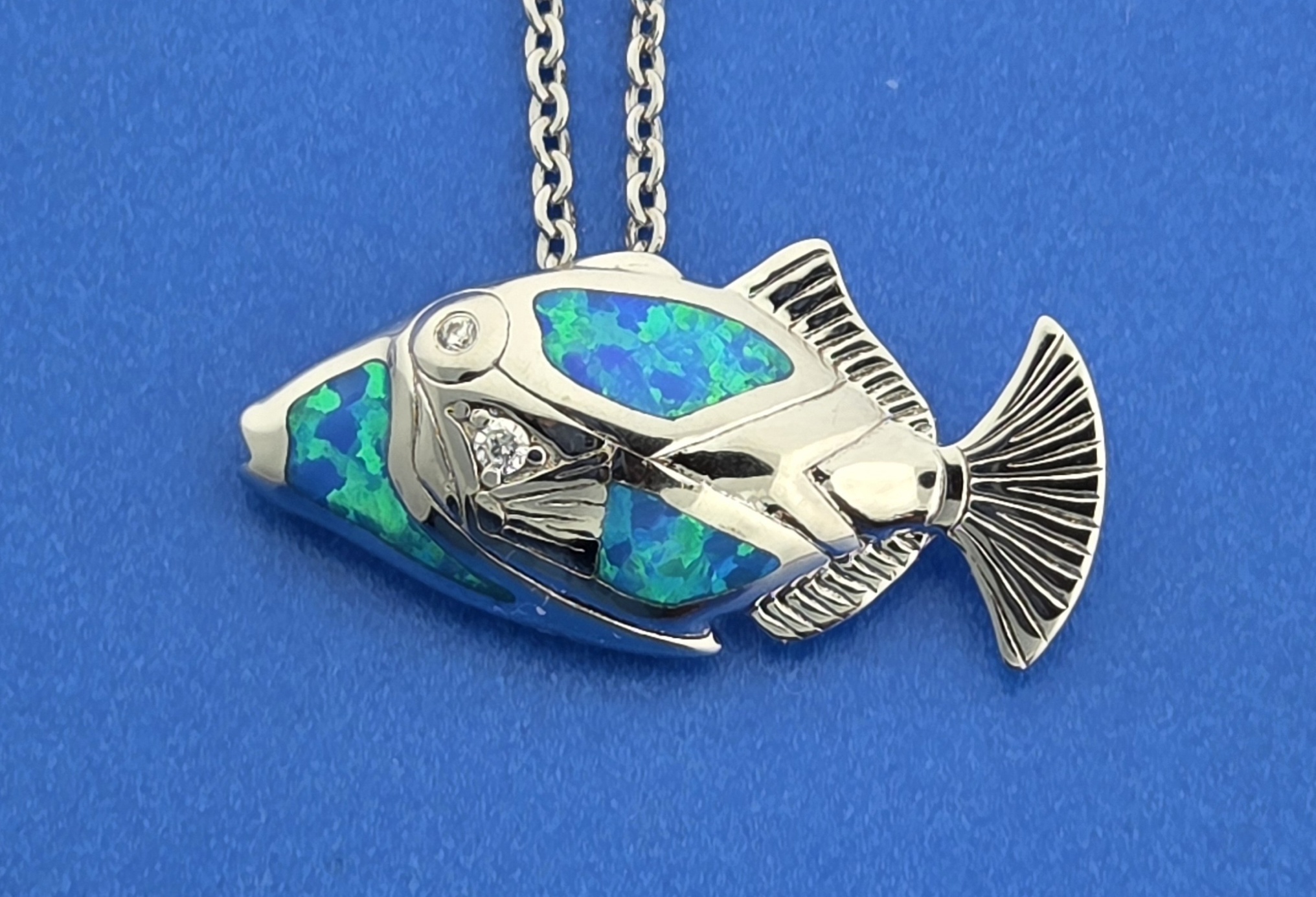 Alamea Humuhumunukunuku apuaa Pendant, Sterling Silver 1 Alamea Humuhumunukunuku apuaa Pendant, Sterling Silver