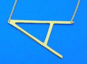 gold plated sterling silver initial necklace