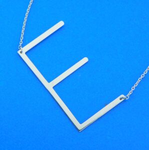 sterling silver initial necklace
