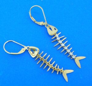 14k denny wong bonefish earrings