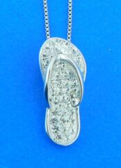 Sterling Silver Flip Flop Pendant