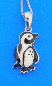 Penguin Pendant, Sterling Silver