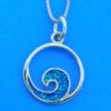 sterling silver wave necklace