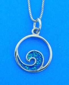 sterling silver wave necklace