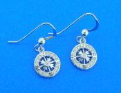 sterling silver compass earrings