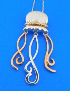 sterling silver penny james jellyfish pendant