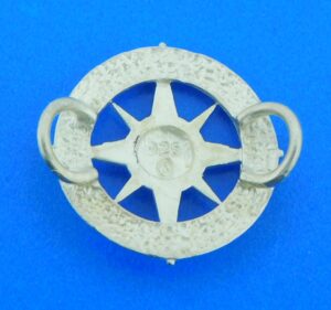 sterling silver compass rose bracelet topper