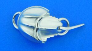sterling silver horseshoe crab bracelet topper
