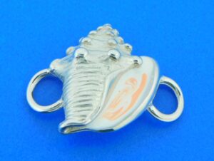 sterling silver conch shell bracelet topper