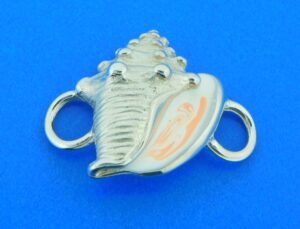 sterling silver conch shell bracelet topper