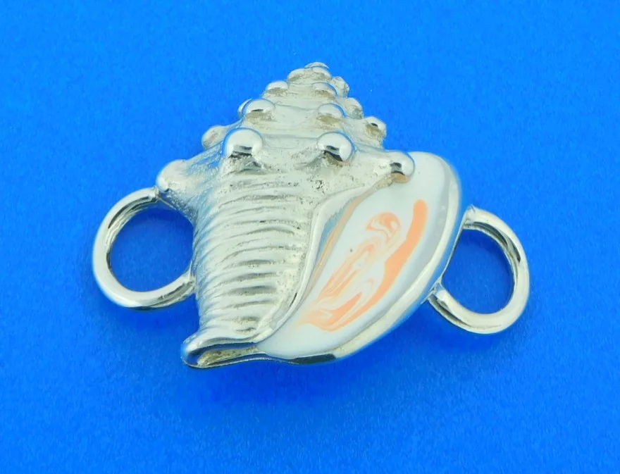 sterling silver conch shell bracelet topper