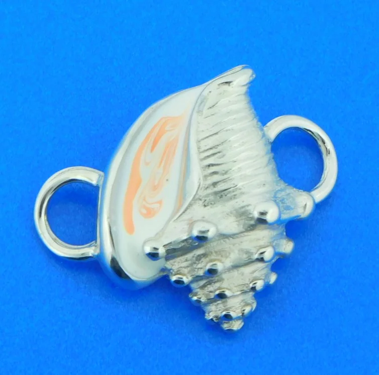 sterling silver conch shell bracelet topper