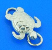 sterling silver sea turtle bracelet topper