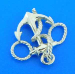 sterling silver anchor bracelet topper