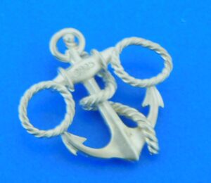 sterling silver anchor bracelet topper