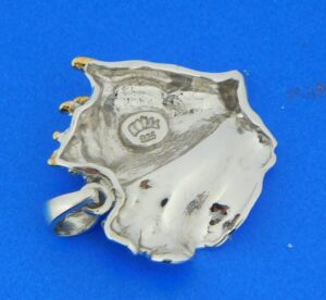 sterling silver conch shell pendant