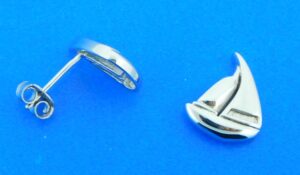 sterling silver sailboat earrings