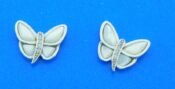sterling silver & mother of pearl butterfly earrings