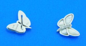 sterling silver & mother of pearl butterfly earrings