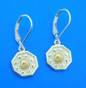 sterling silver sailor's valentine earrings