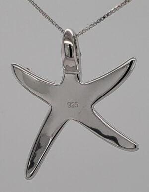 starfish pendant sterling silver & austrian crystals