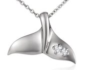 sterling silver whale tail pendant