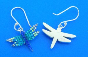 sterling silver dragonfly earrings