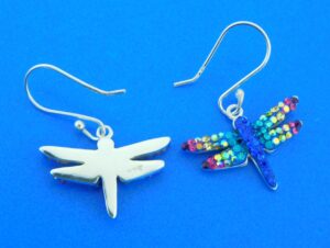 sterling silver dragonfly earrings