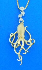 14k octopus diamond pendant denny wong