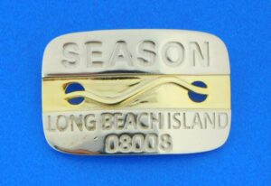 LBI sterling silver beach badge pendant