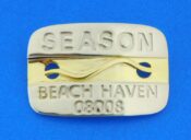 sterling silver beach haven beach badge pendant