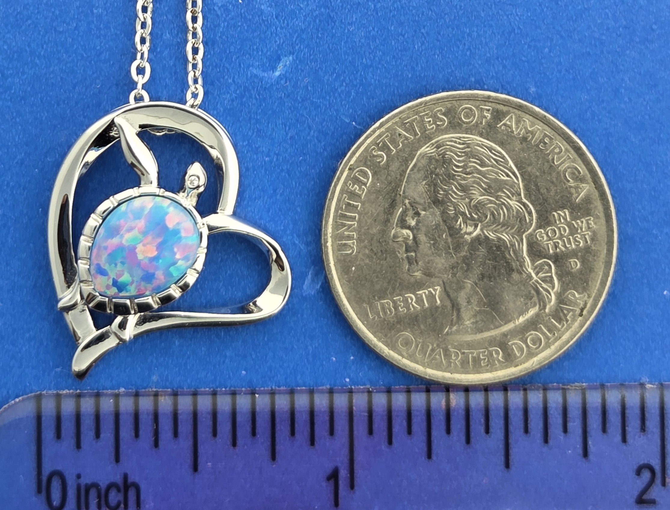 Alamea Sea Turtle Heart Pendant, Sterling Silver 4 Alamea Sea Turtle Heart Pendant, Sterling Silver - Image 4