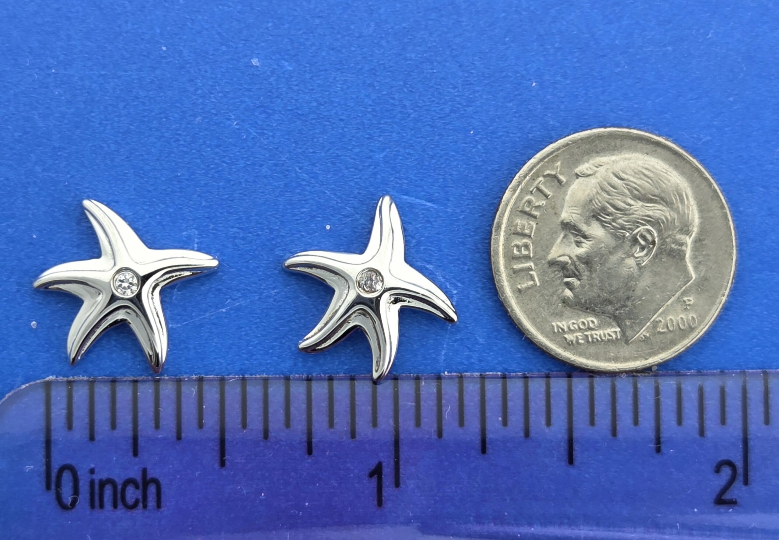 Alamea Starfish Post Earrings, Sterling Silver 4 Alamea Starfish Post Earrings, Sterling Silver - Image 4