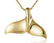 14k alamea whale tail pendant