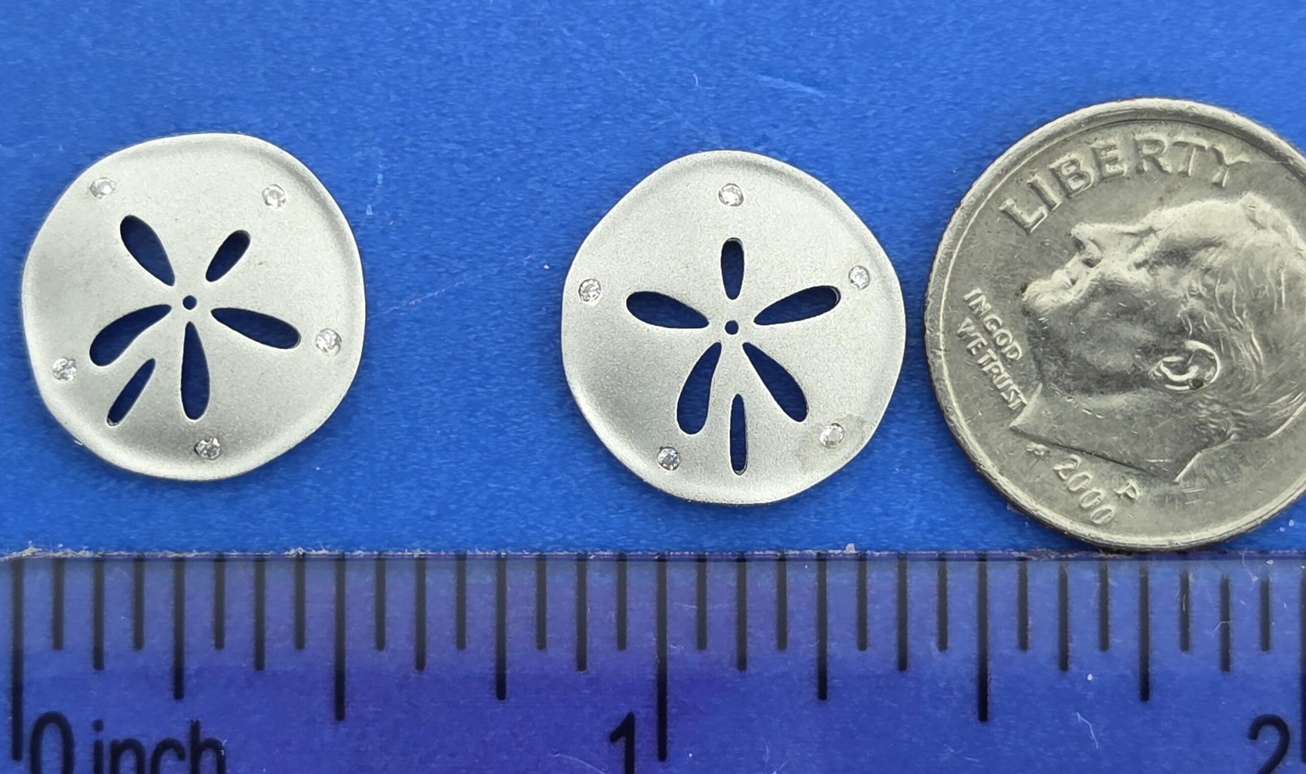 Alamea Sand Dollar Post Earrings, Sterling Silver 5 Alamea Sand Dollar Post Earrings, Sterling Silver - Image 5