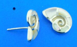 sterling silver nautilus shell & mother of pearl