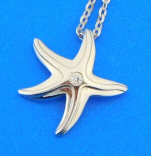 sterling silver starfish pendant