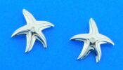 sterling silver starfish post cz earrings